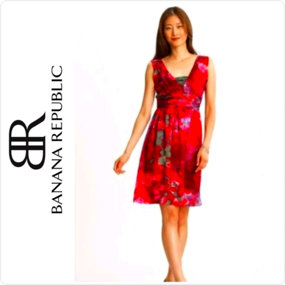 NWT Banana Republic Watercolor Dress Size 2